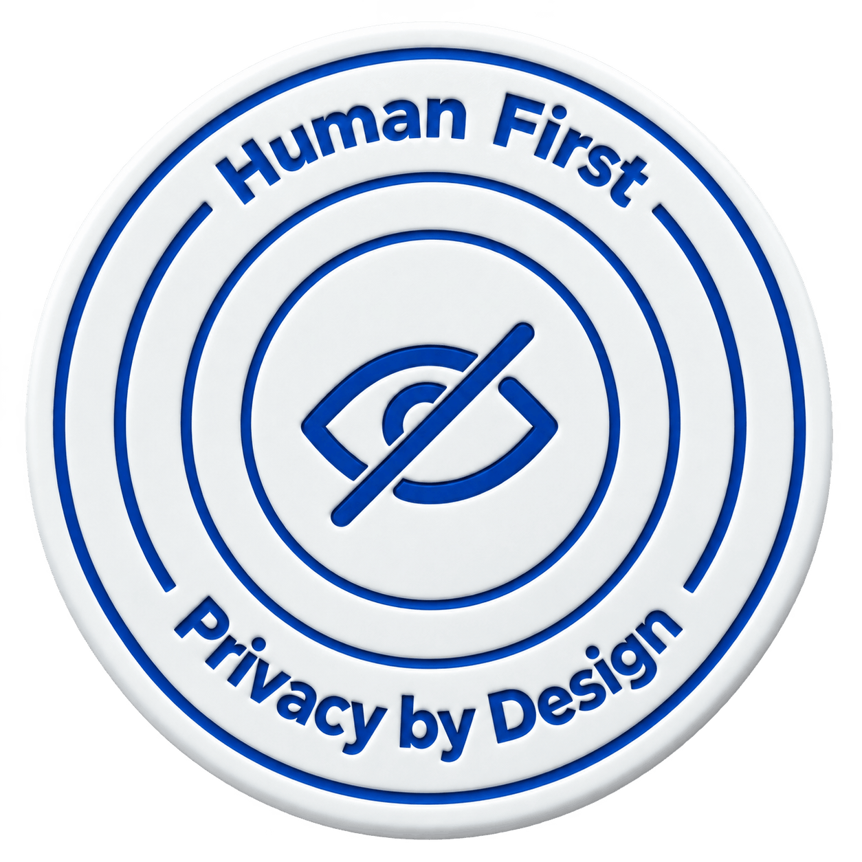 Human First, Private by Design badge